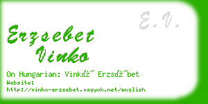 erzsebet vinko business card